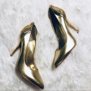 Paris Hilton Gold Heels